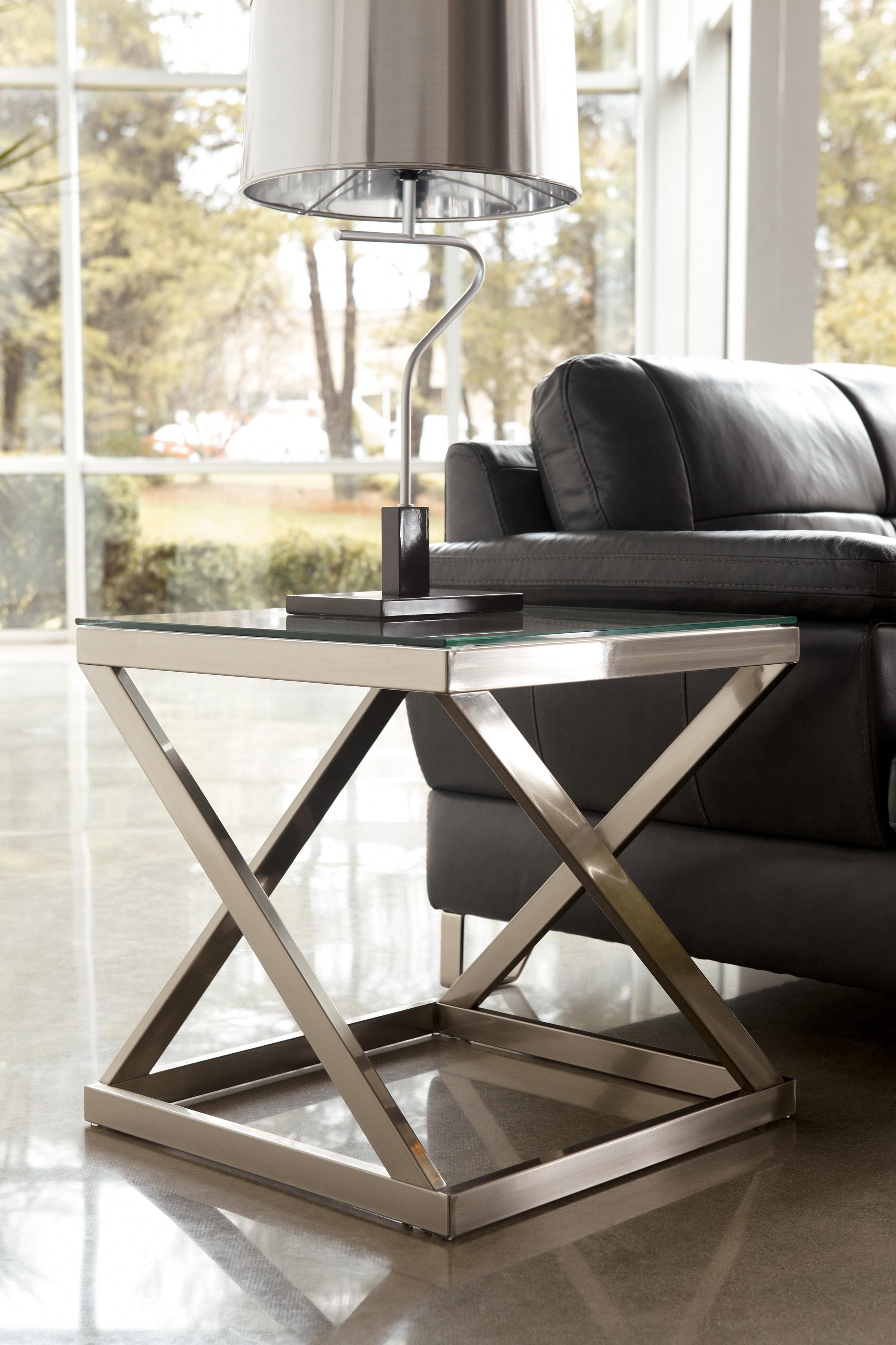 Ashley furniture glass online end tables